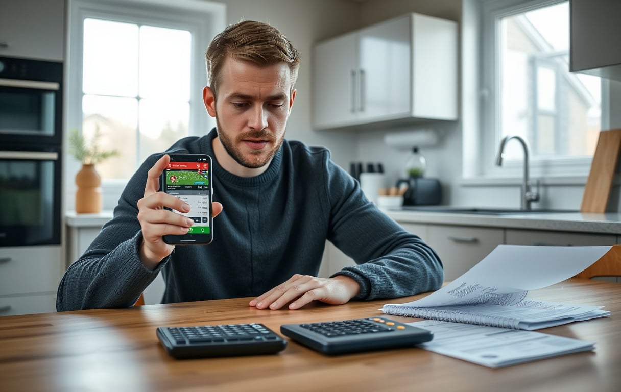 Norsk spiller vurderer skatteregler for bettinggevinster på mobilen.